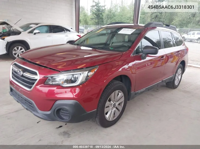 4S4BSAAC6J3318301 2018 Subaru Outback 2.5I