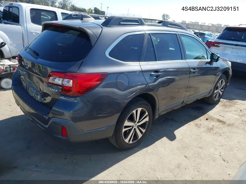 4S4BSANC2J3209151 2018 Subaru Outback 2.5I Limited
