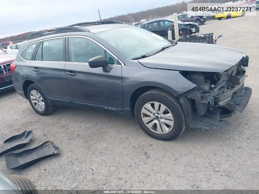 4S4BSAAC1J3237271 2018 Subaru Outback 2.5I