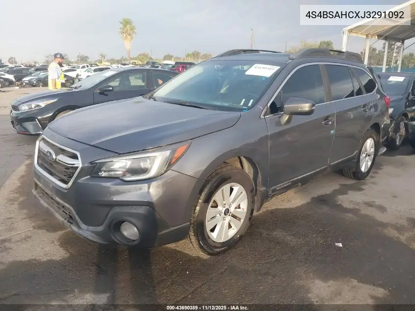4S4BSAHCXJ3291092 2018 Subaru Outback 2.5I Premium