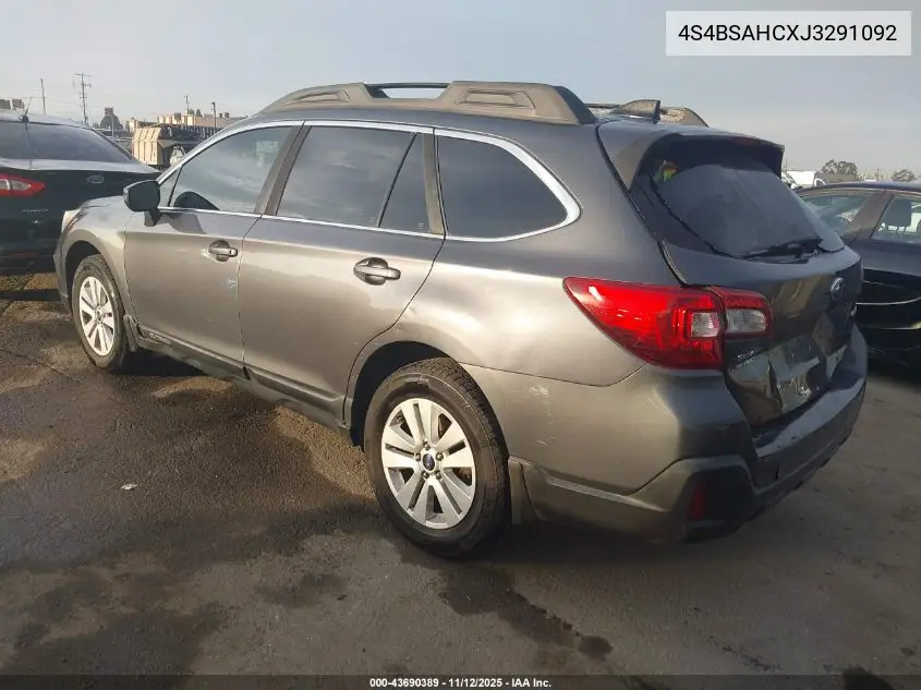 4S4BSAHCXJ3291092 2018 Subaru Outback 2.5I Premium