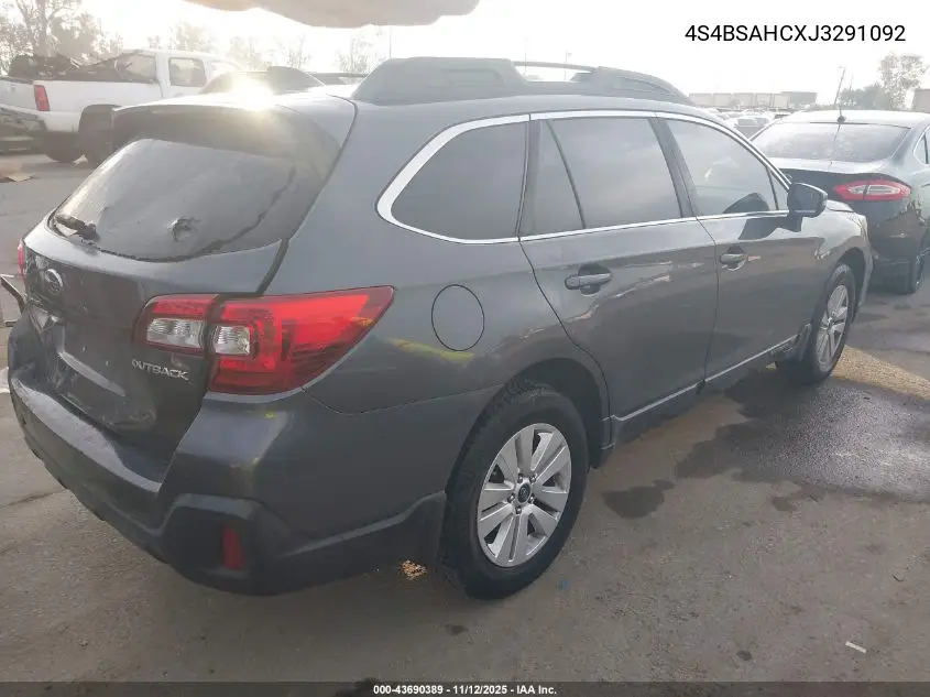 4S4BSAHCXJ3291092 2018 Subaru Outback 2.5I Premium