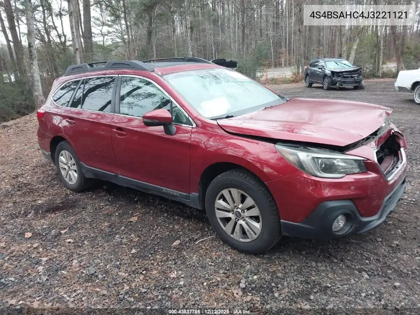4S4BSAHC4J3221121 2018 Subaru Outback 2.5I Premium