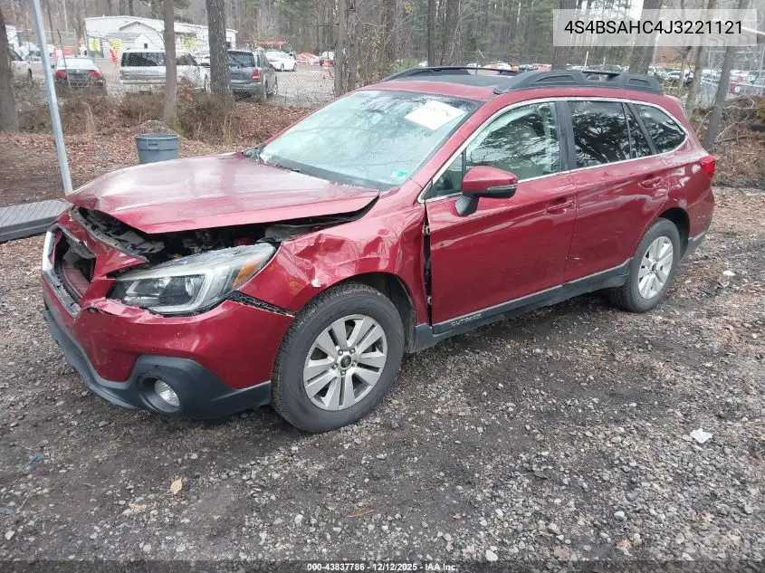 4S4BSAHC4J3221121 2018 Subaru Outback 2.5I Premium