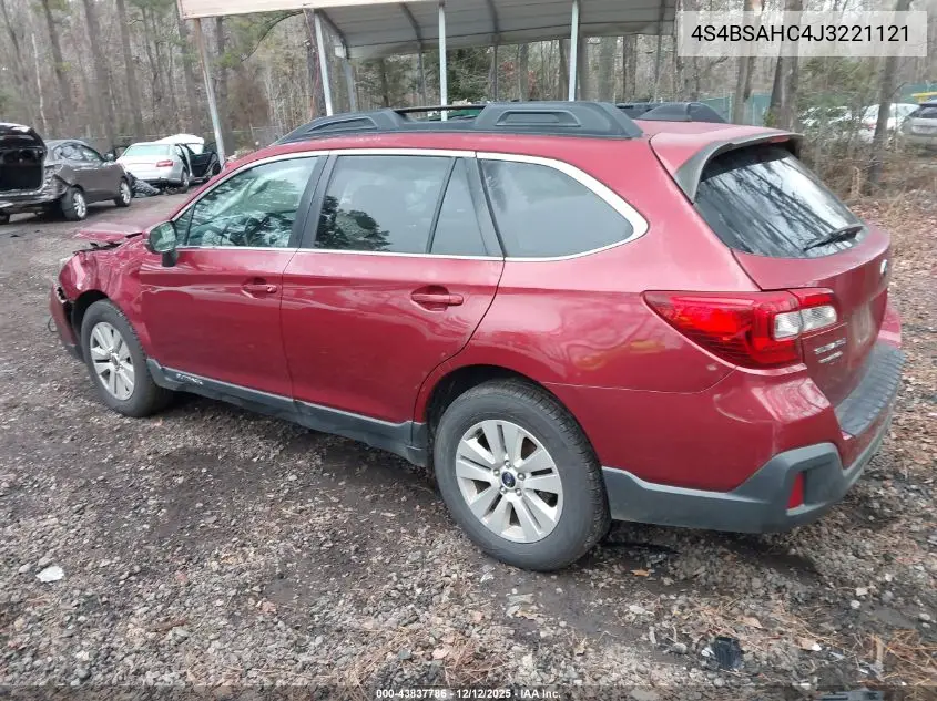 4S4BSAHC4J3221121 2018 Subaru Outback 2.5I Premium