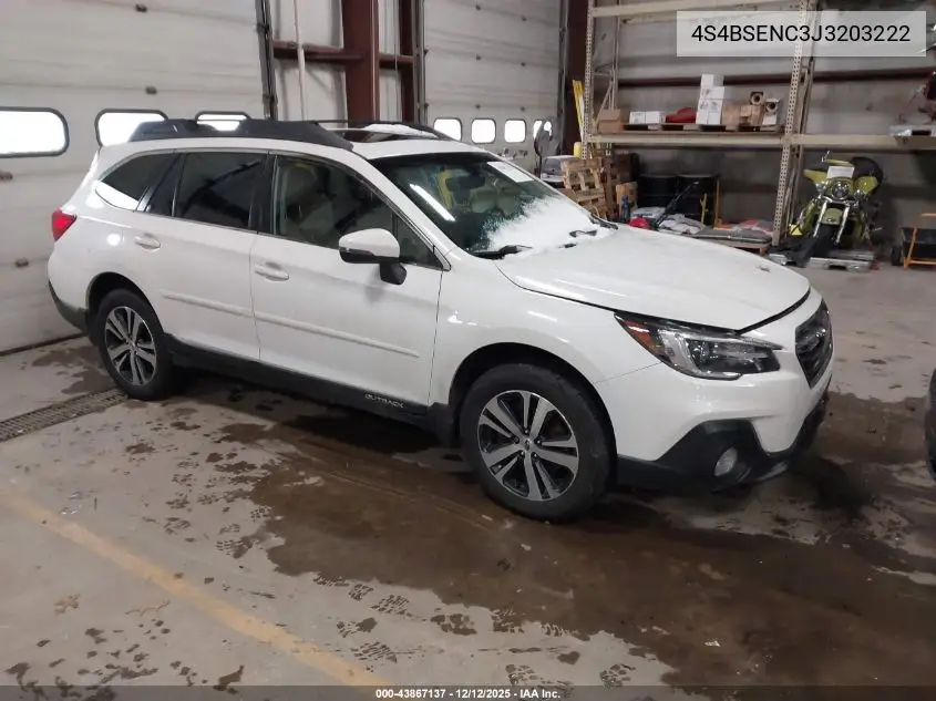 4S4BSENC3J3203222 2018 Subaru Outback 3.6R Limited
