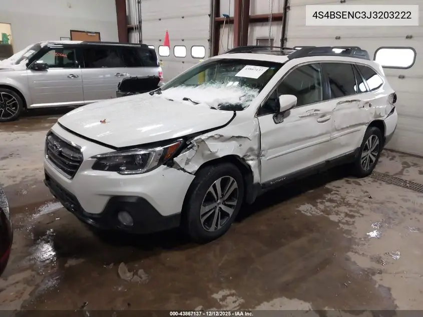4S4BSENC3J3203222 2018 Subaru Outback 3.6R Limited