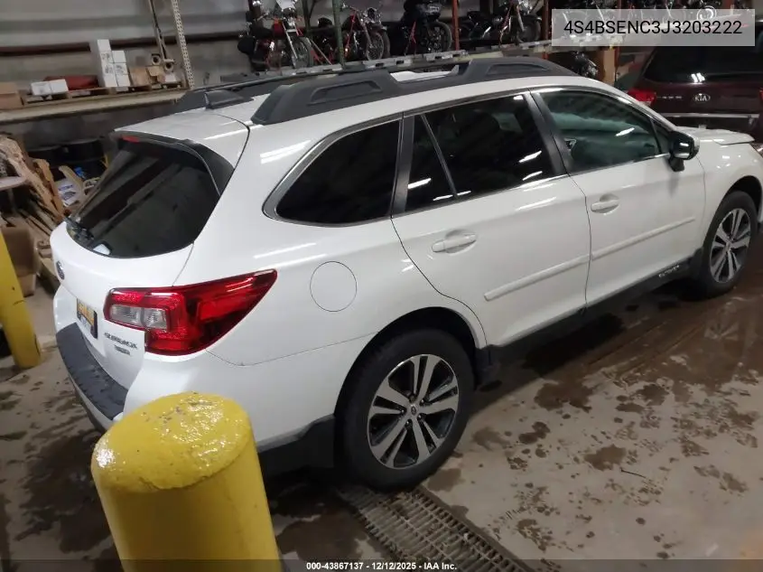 4S4BSENC3J3203222 2018 Subaru Outback 3.6R Limited