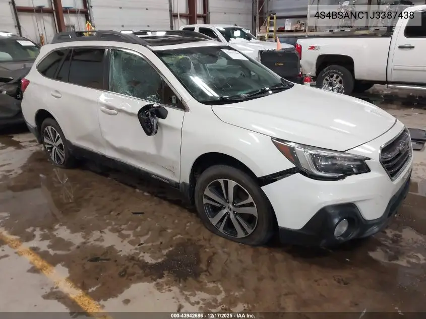 4S4BSANC1J3387438 2018 Subaru Outback 2.5I Limited