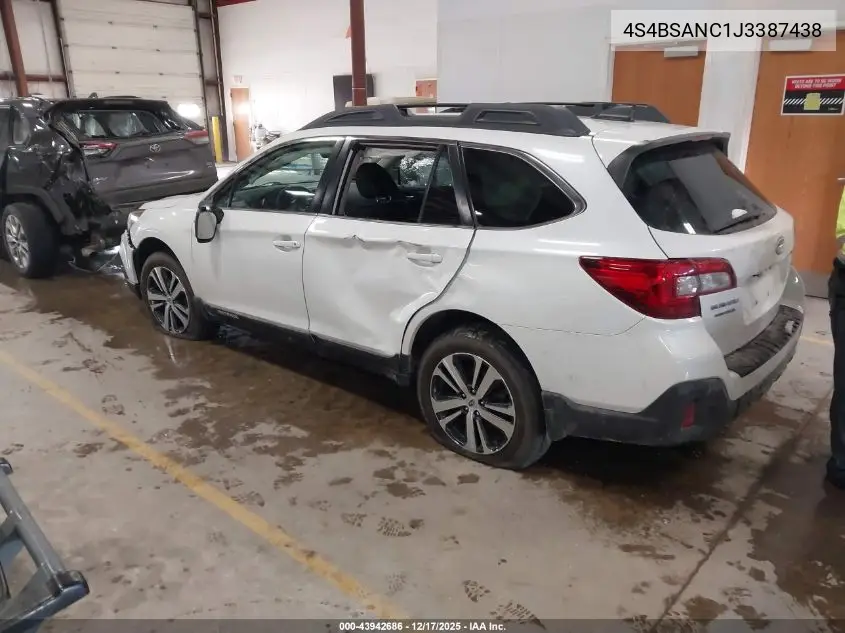 4S4BSANC1J3387438 2018 Subaru Outback 2.5I Limited