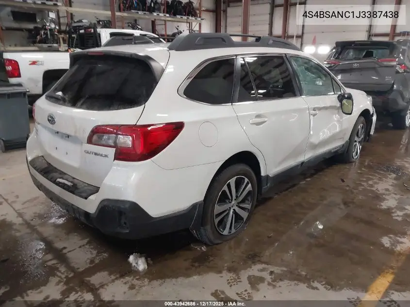 4S4BSANC1J3387438 2018 Subaru Outback 2.5I Limited