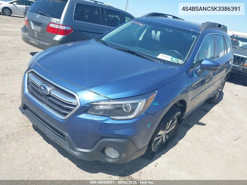 4S4BSANC5K3386391 2019 Subaru Outback 2.5I Limited