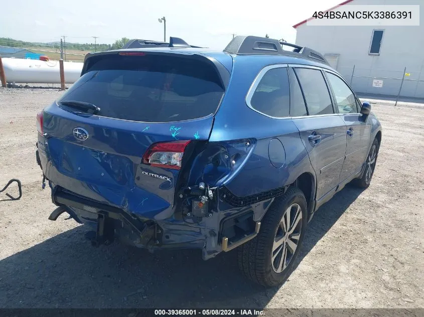 4S4BSANC5K3386391 2019 Subaru Outback 2.5I Limited