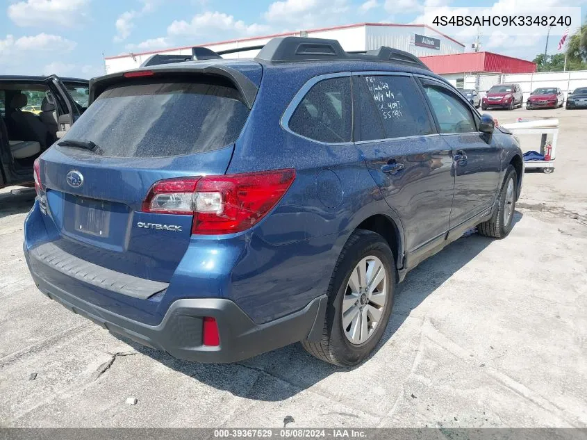 4S4BSAHC9K3348240 2019 Subaru Outback 2.5I Premium