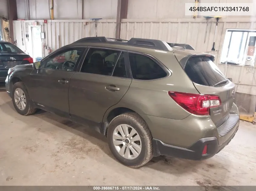 4S4BSAFC1K3341768 2019 Subaru Outback 2.5I Premium