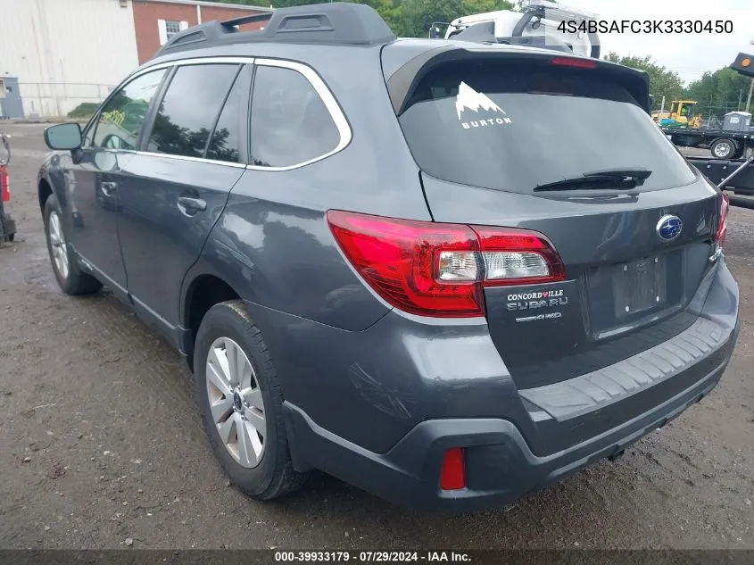 4S4BSAFC3K3330450 2019 Subaru Outback 2.5I Premium