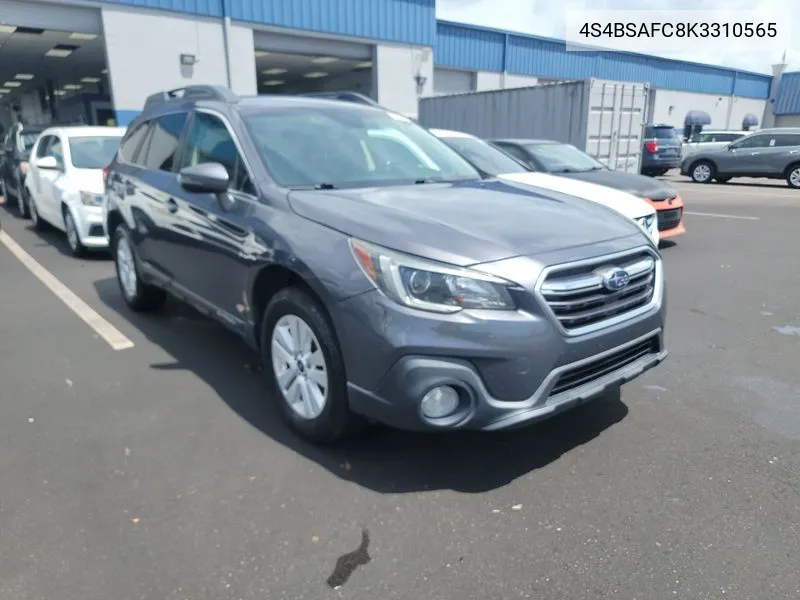 2019 Subaru Outback 2.5I Premium VIN: 4S4BSAFC8K3310565 Lot: 39975135