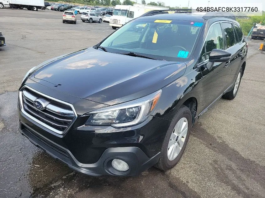 4S4BSAFC8K3317760 2019 Subaru Outback 2.5I Premium