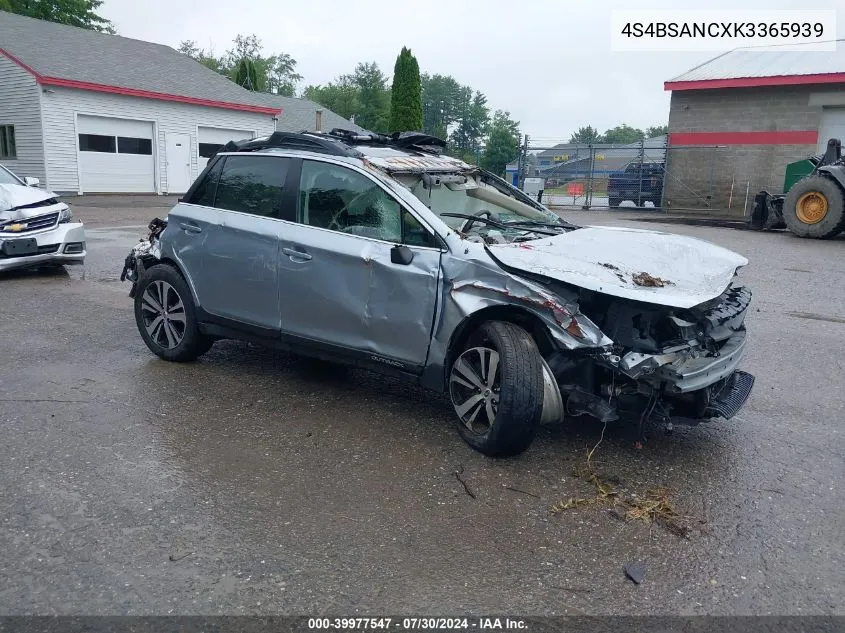 2019 Subaru Outback 2.5I Limited VIN: 4S4BSANCXK3365939 Lot: 39977547