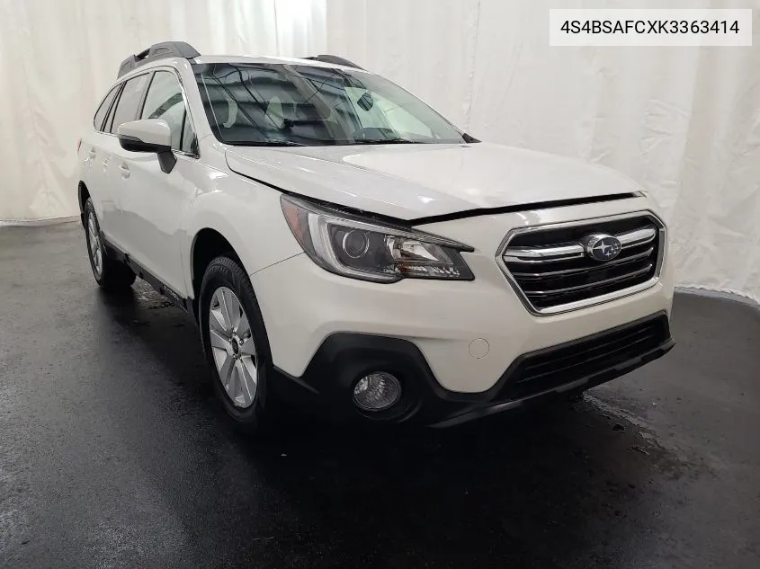 2019 Subaru Outback 2.5I Premium VIN: 4S4BSAFCXK3363414 Lot: 39981429