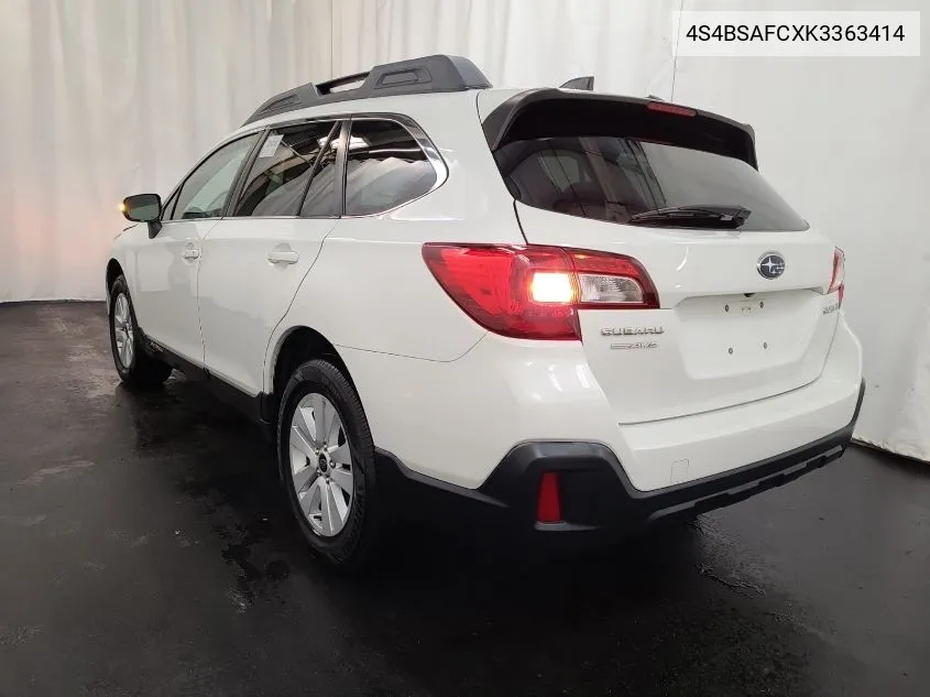 2019 Subaru Outback 2.5I Premium VIN: 4S4BSAFCXK3363414 Lot: 39981429