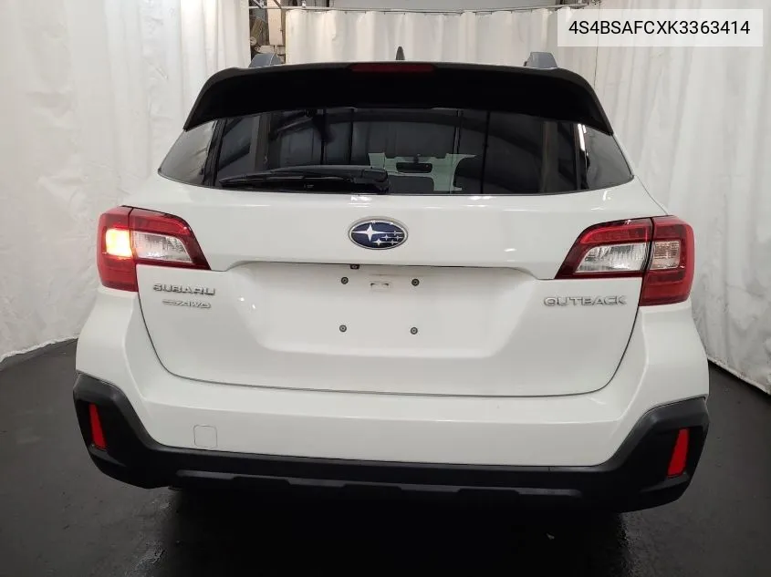 2019 Subaru Outback 2.5I Premium VIN: 4S4BSAFCXK3363414 Lot: 39981429