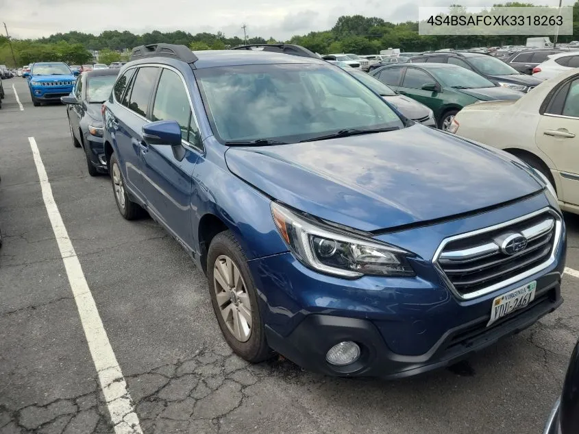 2019 Subaru Outback 2.5I Premium VIN: 4S4BSAFCXK3318263 Lot: 39981479