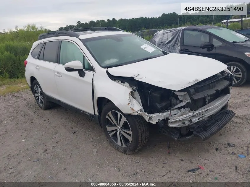 4S4BSENC2K3251490 2019 Subaru Outback 3.6R Limited