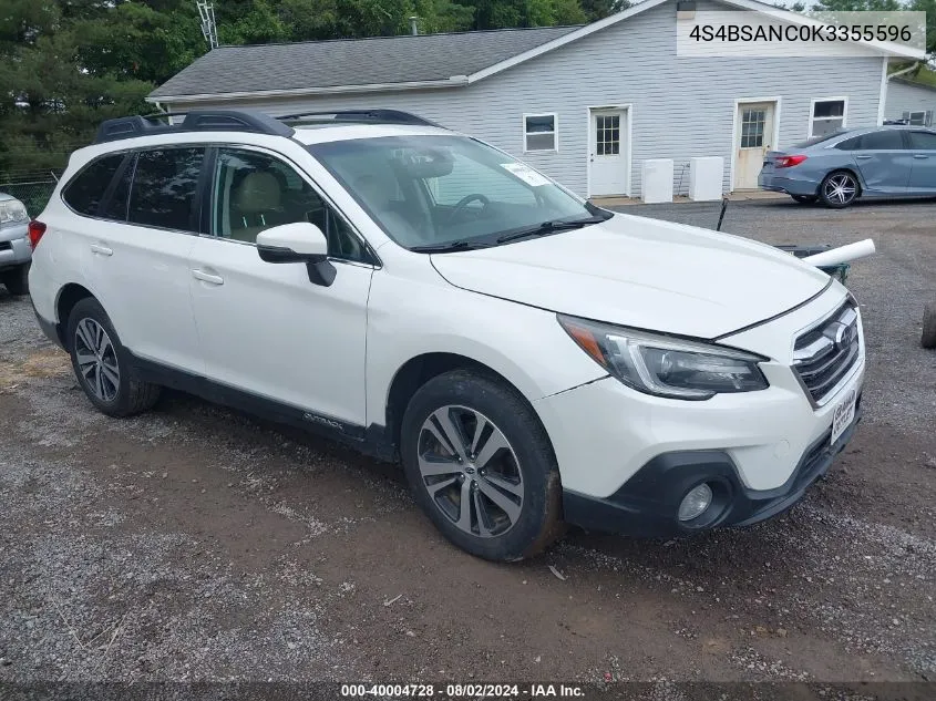 4S4BSANC0K3355596 2019 Subaru Outback 2.5I Limited