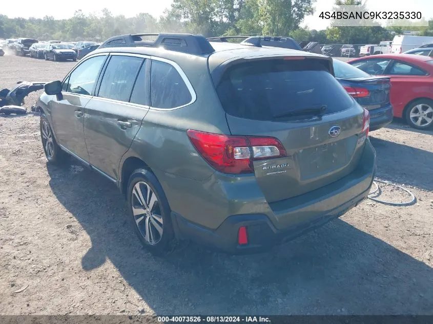 2019 Subaru Outback 2.5I Limited VIN: 4S4BSANC9K3235330 Lot: 40073526