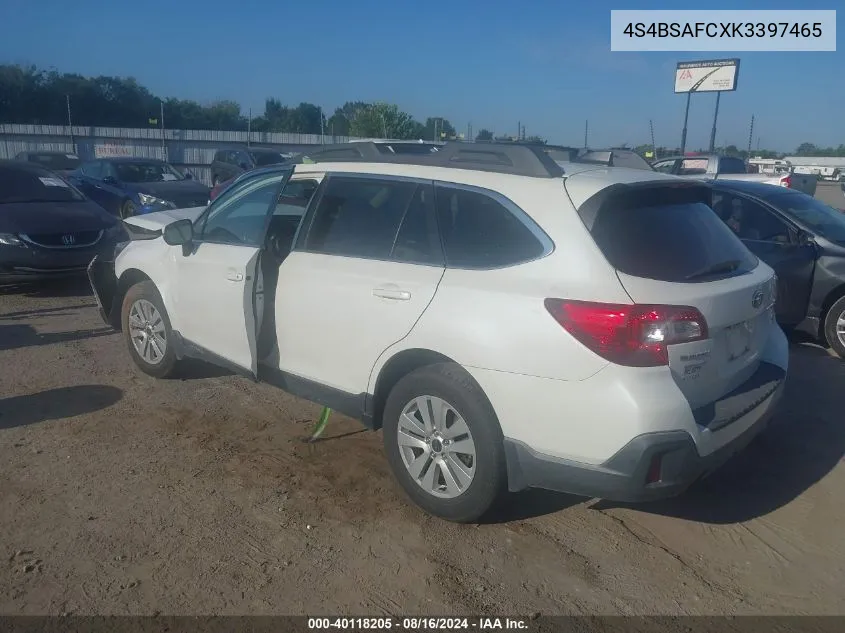 2019 Subaru Outback 2.5I Premium VIN: 4S4BSAFCXK3397465 Lot: 40118205