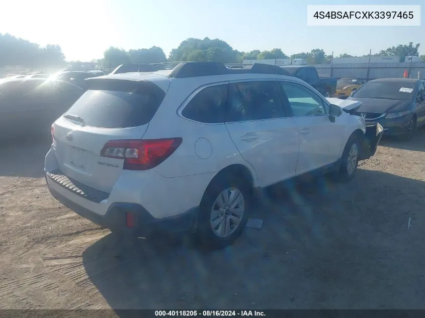 4S4BSAFCXK3397465 2019 Subaru Outback 2.5I Premium