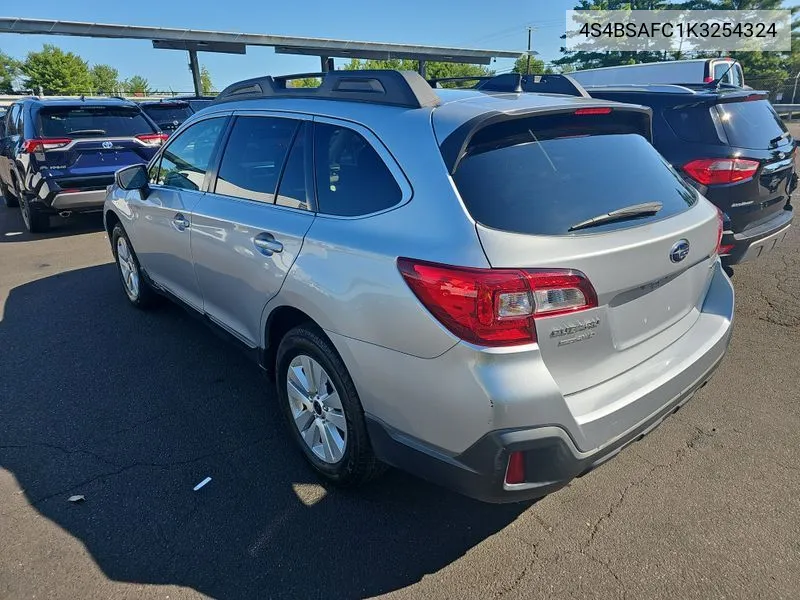 2019 Subaru Outback 2.5I Premium VIN: 4S4BSAFC1K3254324 Lot: 40131874