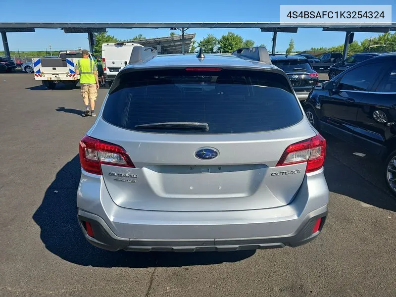 2019 Subaru Outback 2.5I Premium VIN: 4S4BSAFC1K3254324 Lot: 40131874