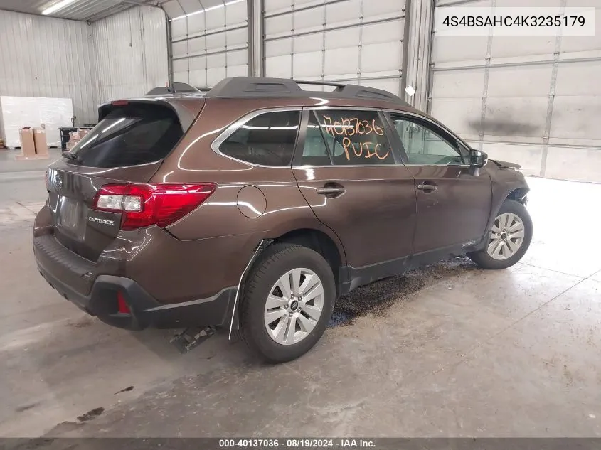 4S4BSAHC4K3235179 2019 Subaru Outback 2.5I Premium