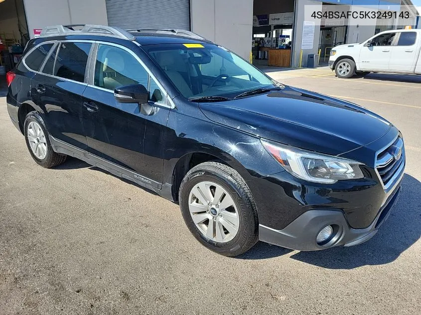 4S4BSAFC5K3249143 2019 Subaru Outback 2.5I Premium