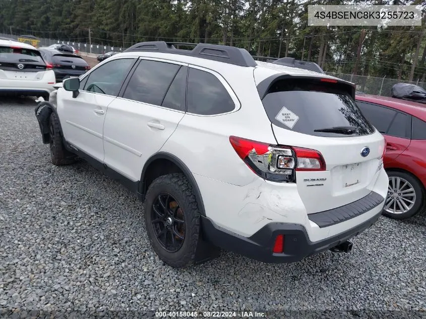 2019 Subaru Outback 3.6R Limited VIN: 4S4BSENC8K3255723 Lot: 40158045