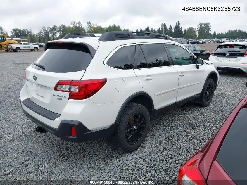 2019 Subaru Outback 3.6R Limited VIN: 4S4BSENC8K3255723 Lot: 40158045