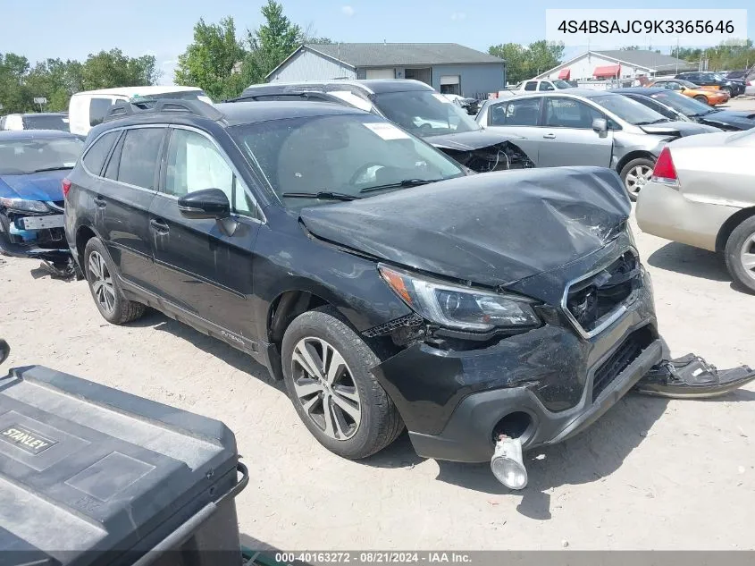 2019 Subaru Outback 2.5I Limited VIN: 4S4BSAJC9K3365646 Lot: 40163272