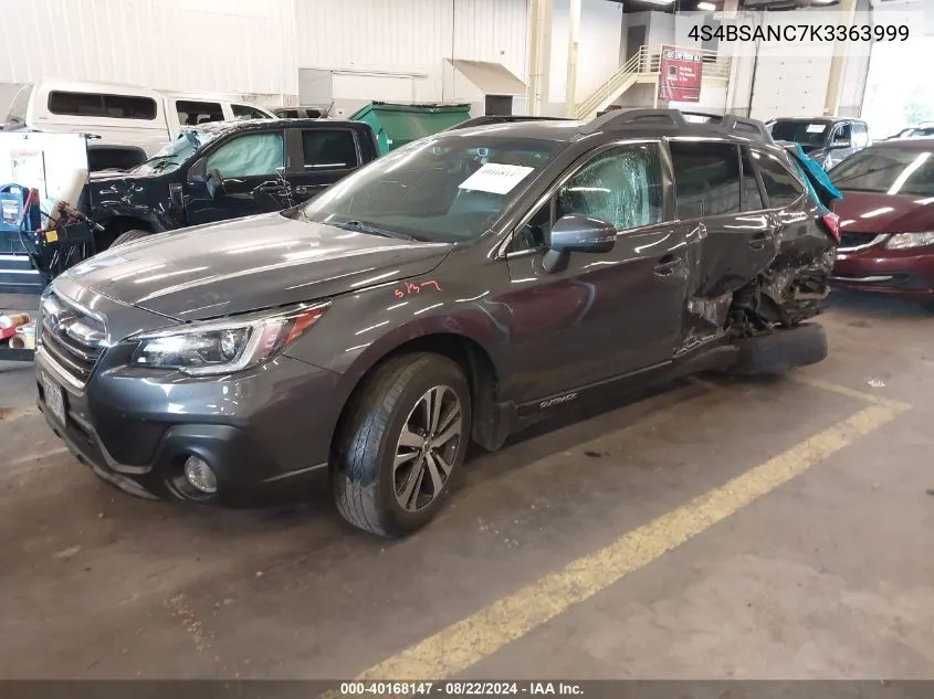 4S4BSANC7K3363999 2019 Subaru Outback 2.5I Limited