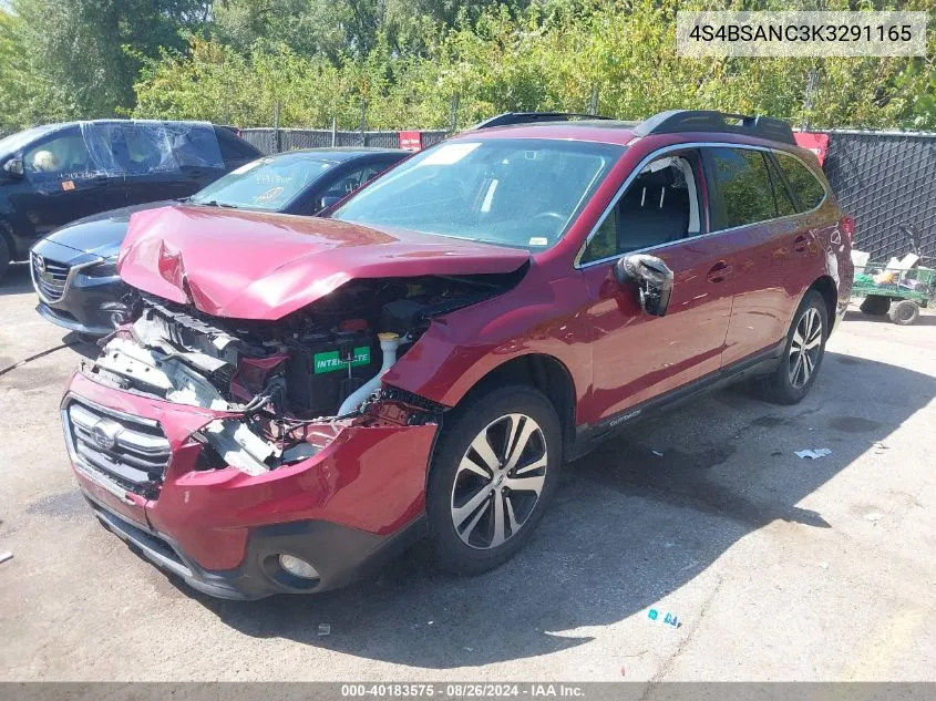 4S4BSANC3K3291165 2019 Subaru Outback 2.5I Limited