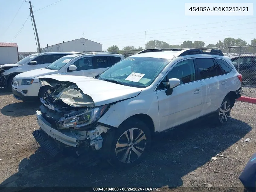 4S4BSAJC6K3253421 2019 Subaru Outback 2.5I Limited