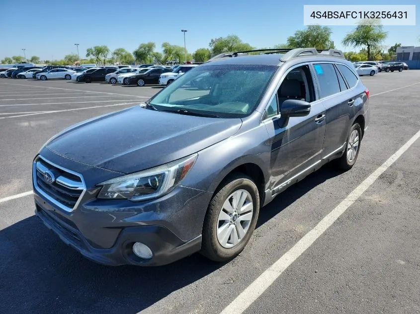 2019 Subaru Outback 2.5I Premium VIN: 4S4BSAFC1K3256431 Lot: 40215390