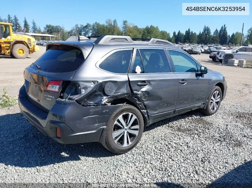 4S4BSENC6K3253954 2019 Subaru Outback 3.6R Limited