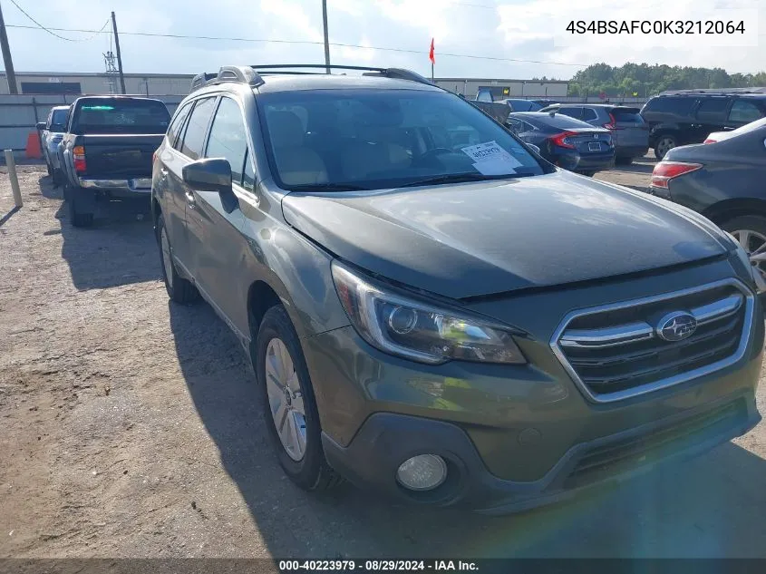 4S4BSAFC0K3212064 2019 Subaru Outback 2.5I Premium