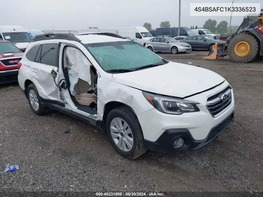 4S4BSAFC1K3336523 2019 Subaru Outback 2.5I Premium