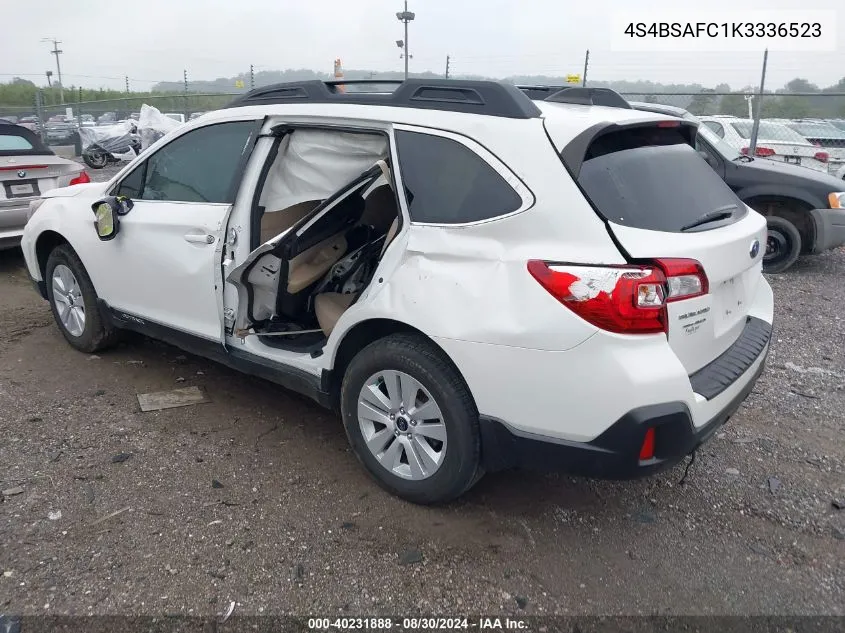 4S4BSAFC1K3336523 2019 Subaru Outback 2.5I Premium