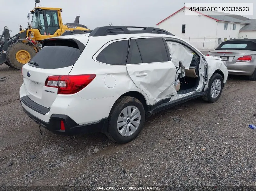 4S4BSAFC1K3336523 2019 Subaru Outback 2.5I Premium