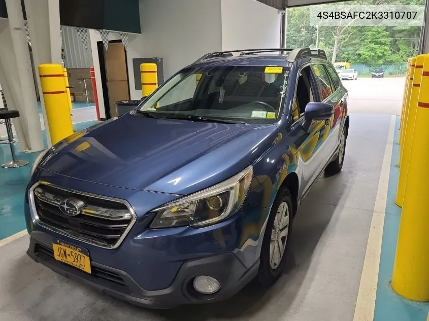 2019 Subaru Outback 2.5I Premium VIN: 4S4BSAFC2K3310707 Lot: 40248541