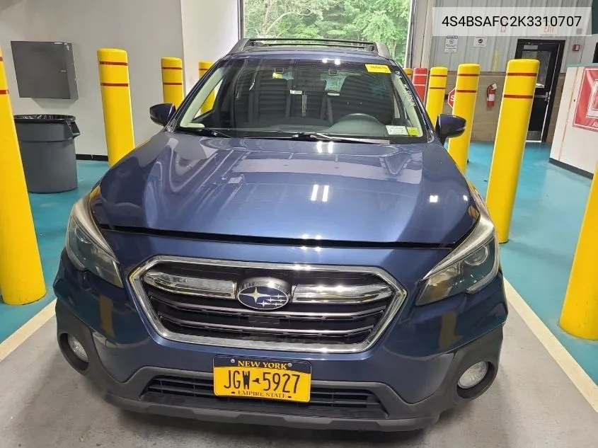 2019 Subaru Outback 2.5I Premium VIN: 4S4BSAFC2K3310707 Lot: 40248541